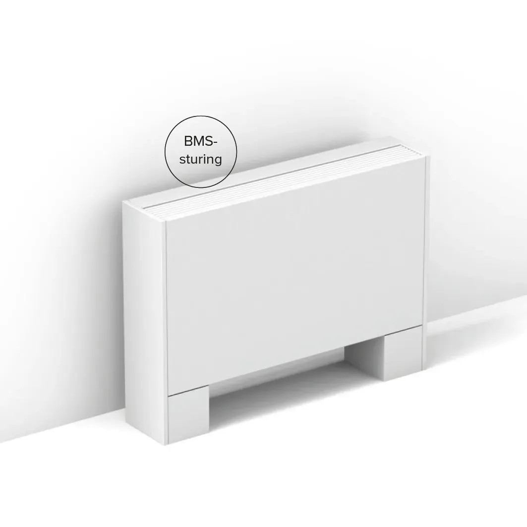 Jaga - Briza 22 Vrijstaand - BMS 0-10V regeling - 2 Pijps - 630x2250mm - Watt - Off-black